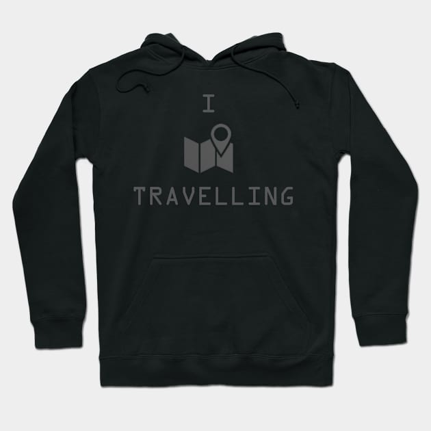 I Love Travelling Hoodie by Bayumahardhika